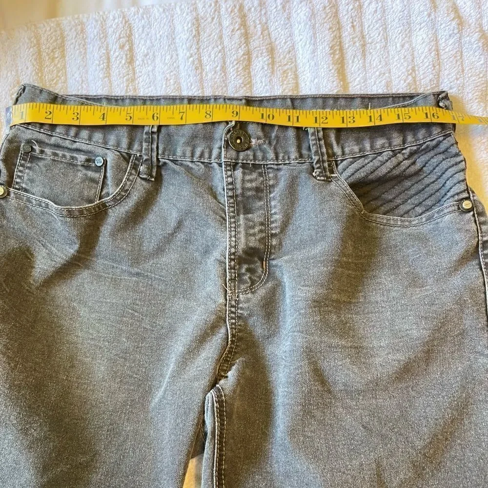 RING OF FIRE Straight Leg Cotton Blend Zipper Pockets Black Jeans.Size 34 X 30